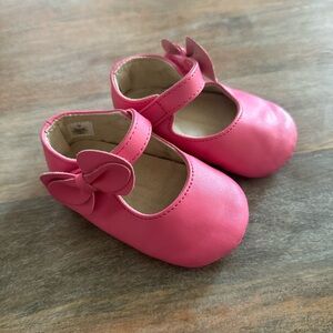 Pink Soft Bottom Mary Jane Baby Toddler Girls Shoes with Bow Crib Shoes
